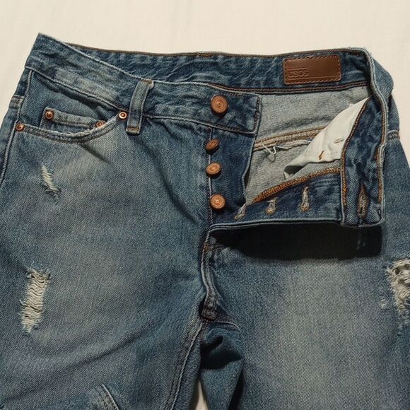 ASOS Distressed Cotton Blue Jeans Waist 26 - Picture 5 of 7